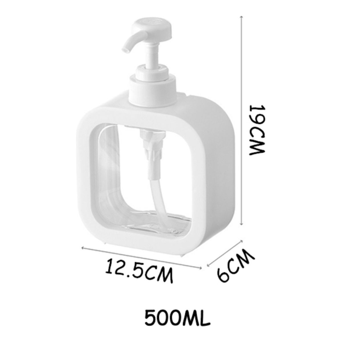 Botella Dispensador Para Jabon O Cremas 500ml - Imagen 2