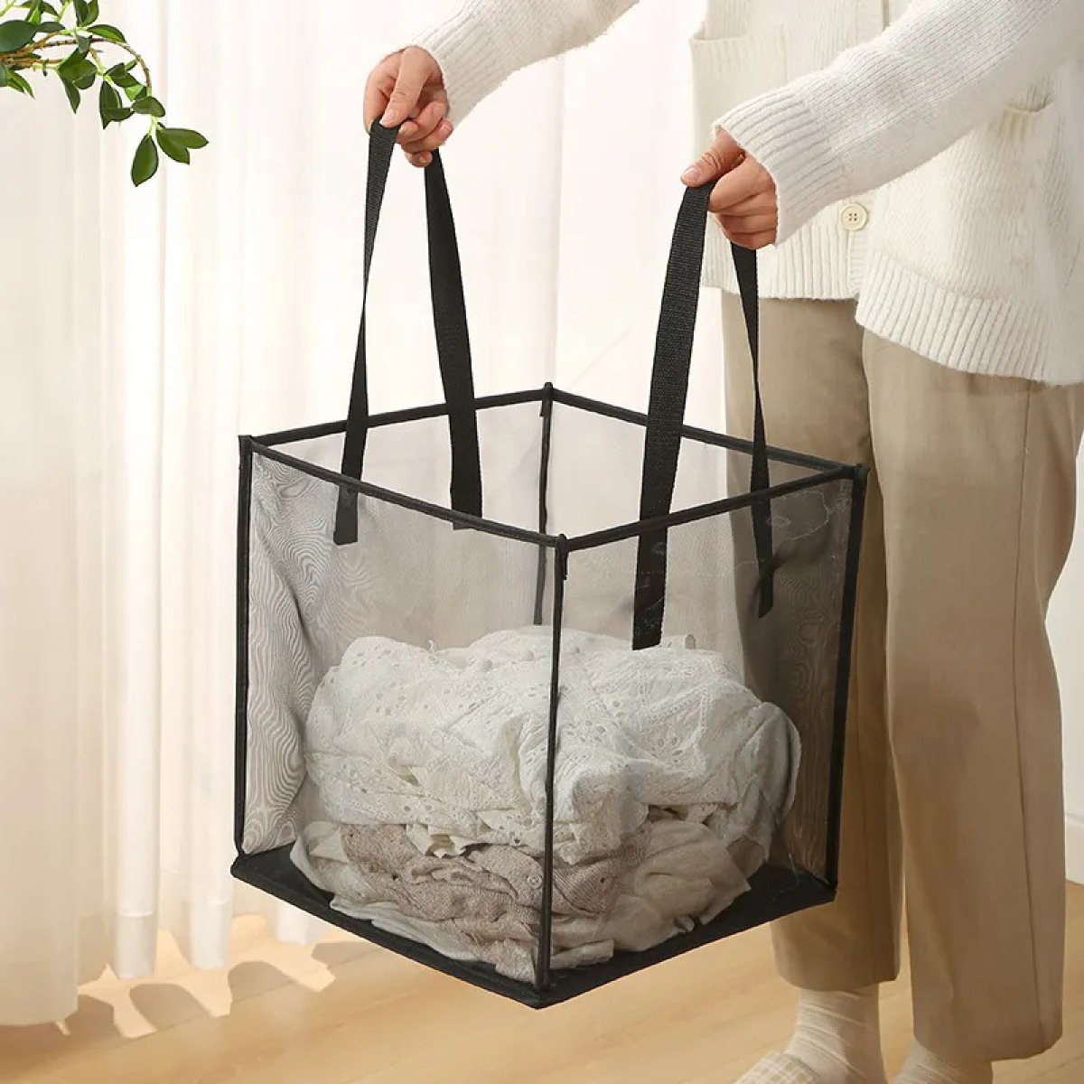 Cesto Ropa Sucia Plegable Con Asa Lavarropa - Imagen 12
