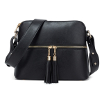 Bolso Cartera Bandolera Dama Doble Cierre Exterior Cuero Pu - Imagen 5