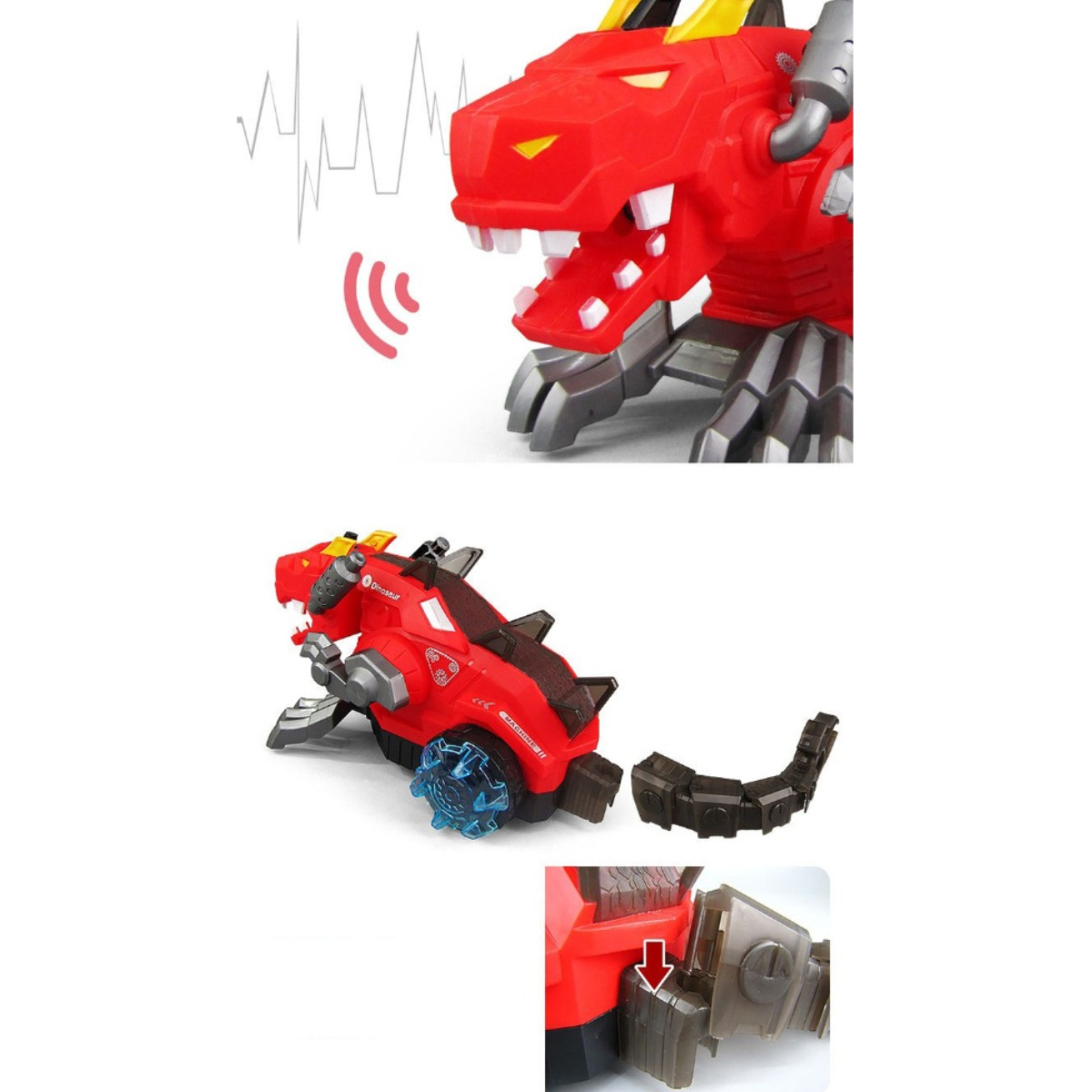Juguete Niños Dragon Mecánico C/luz Y Sonido Larga Humo - Imagen 5