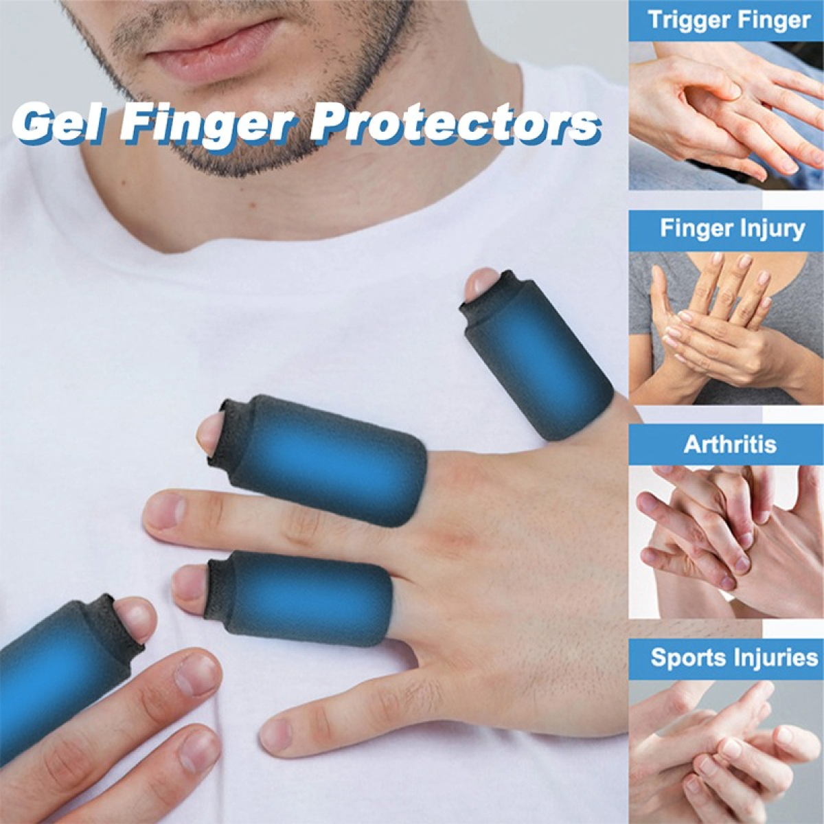 Protector De Gel Para Dedos Venda Flexible Calor Frio - Imagen 9
