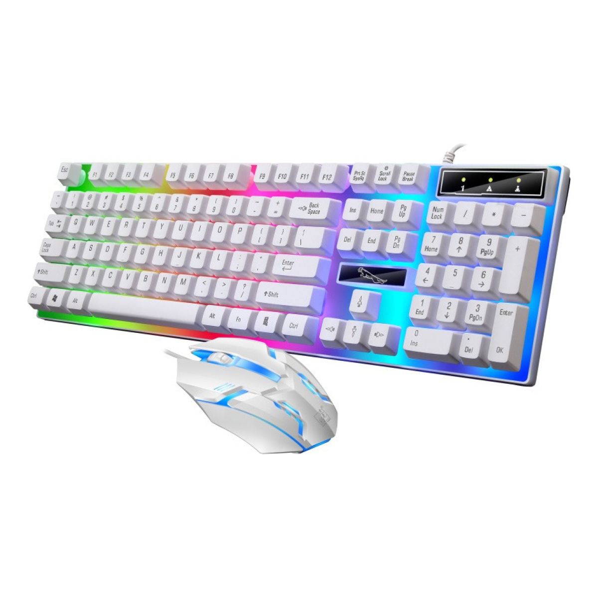 Teclado+mouse Gamer Silencioso Con Luces Rgb Usb - Imagen 7