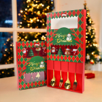 Juego De Cubiertos 4 Piezas Dibujos Formas Navidad - Imagen 7