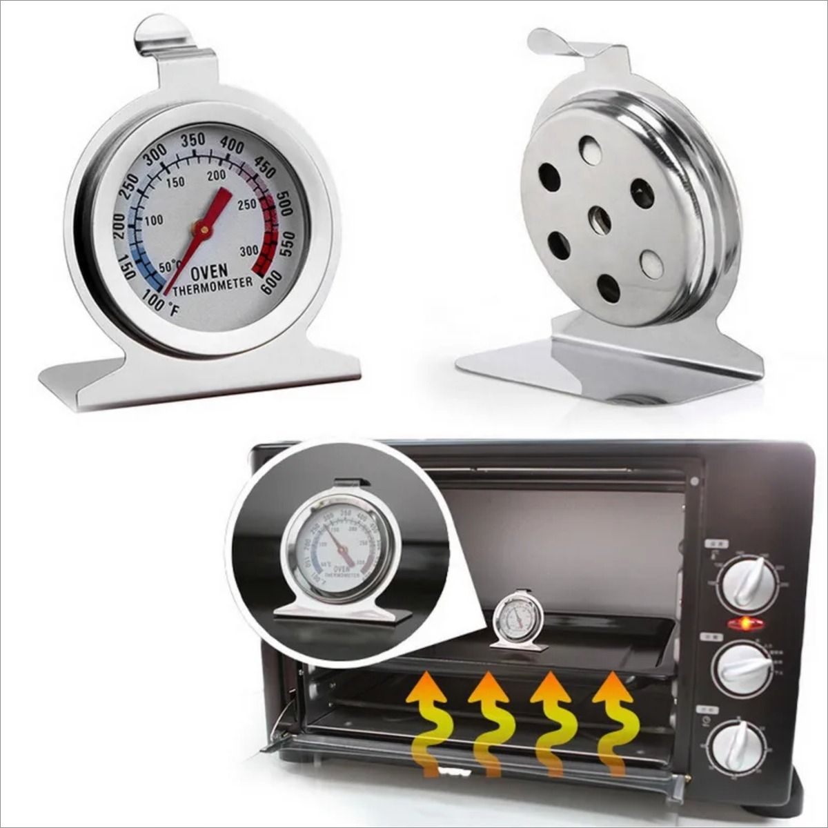 Termometro Pirometro Análogo Ideal Para La Cocina 50° A 300° - Imagen 3