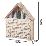 Calendario Adviento Navidad Grande Casita De Madera C/ Luces - Imagen 7