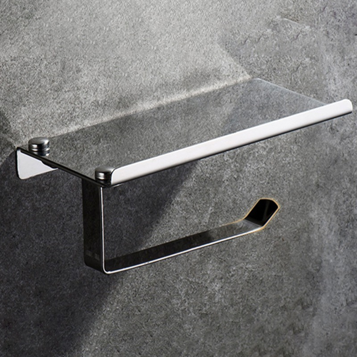 Soporte Portarrollo Papel Higiénico Con Base Montaje Metal - Imagen 1