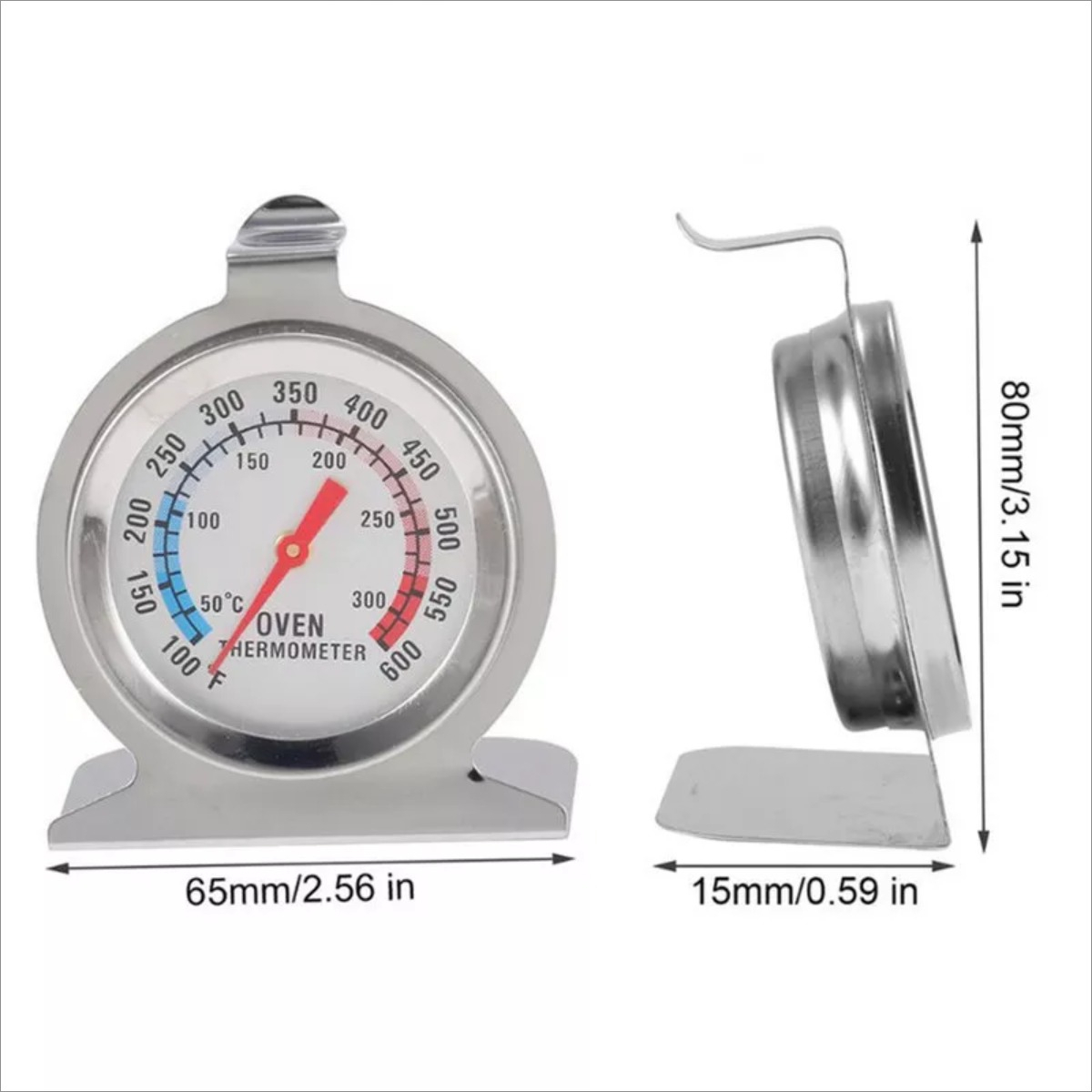 Termometro Pirometro Análogo Ideal Para La Cocina 50° A 300° - Imagen 6