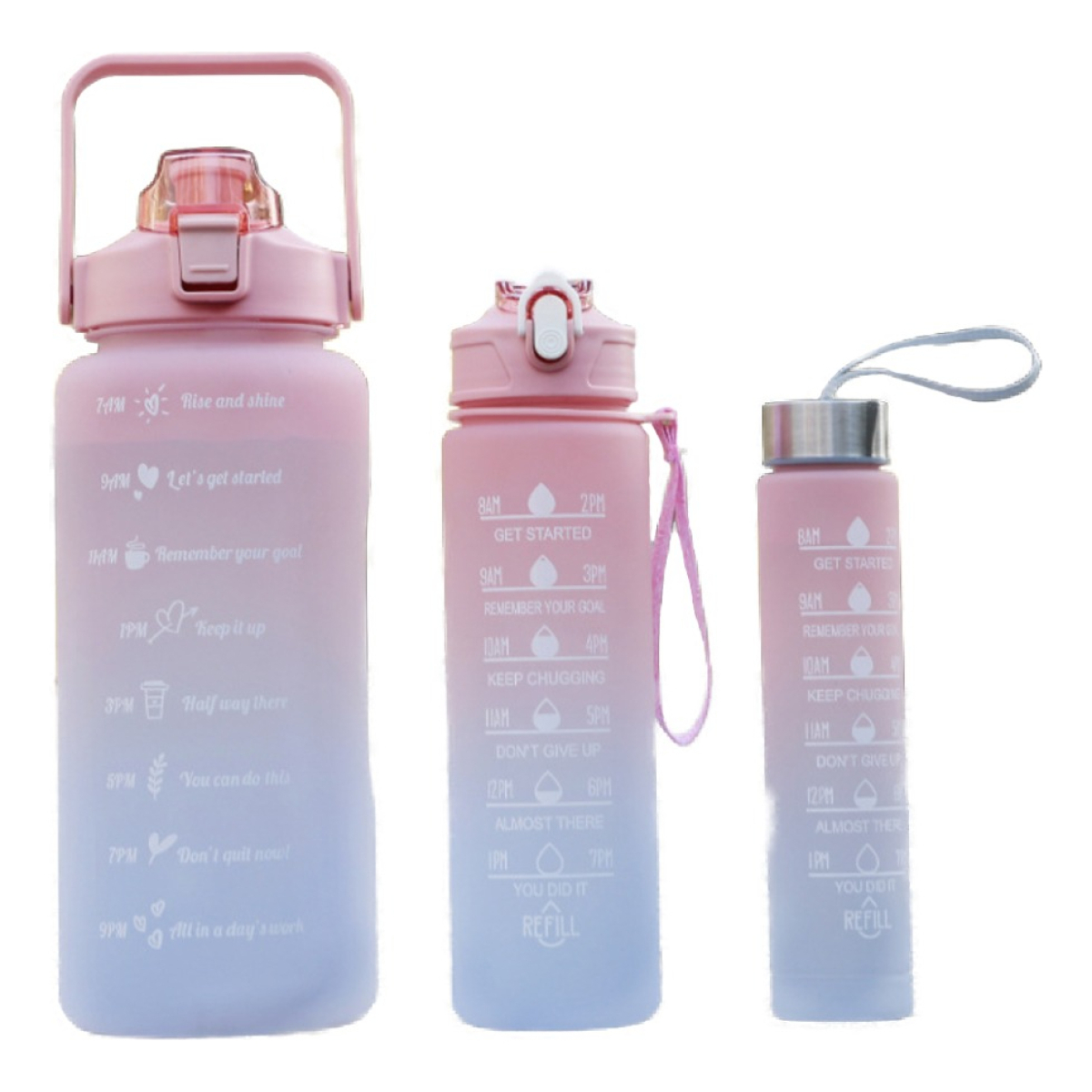 Pack x 3 Botella De Agua Motivacional Deportiva con frases - Imagen 9