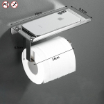 Soporte Portarrollo Papel Higiénico Con Base Montaje Metal - Imagen 2