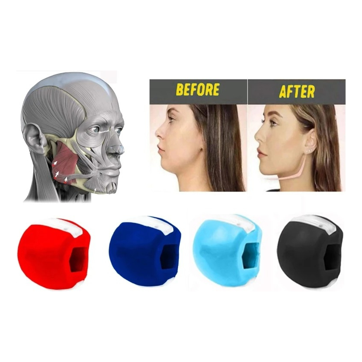 Ejercitador Tonificador De Mandibula De Gel Fitness Gimnasio - Imagen 5