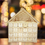 Calendario Adviento Navidad Grande Casita De Madera C/ Luces - Imagen 5