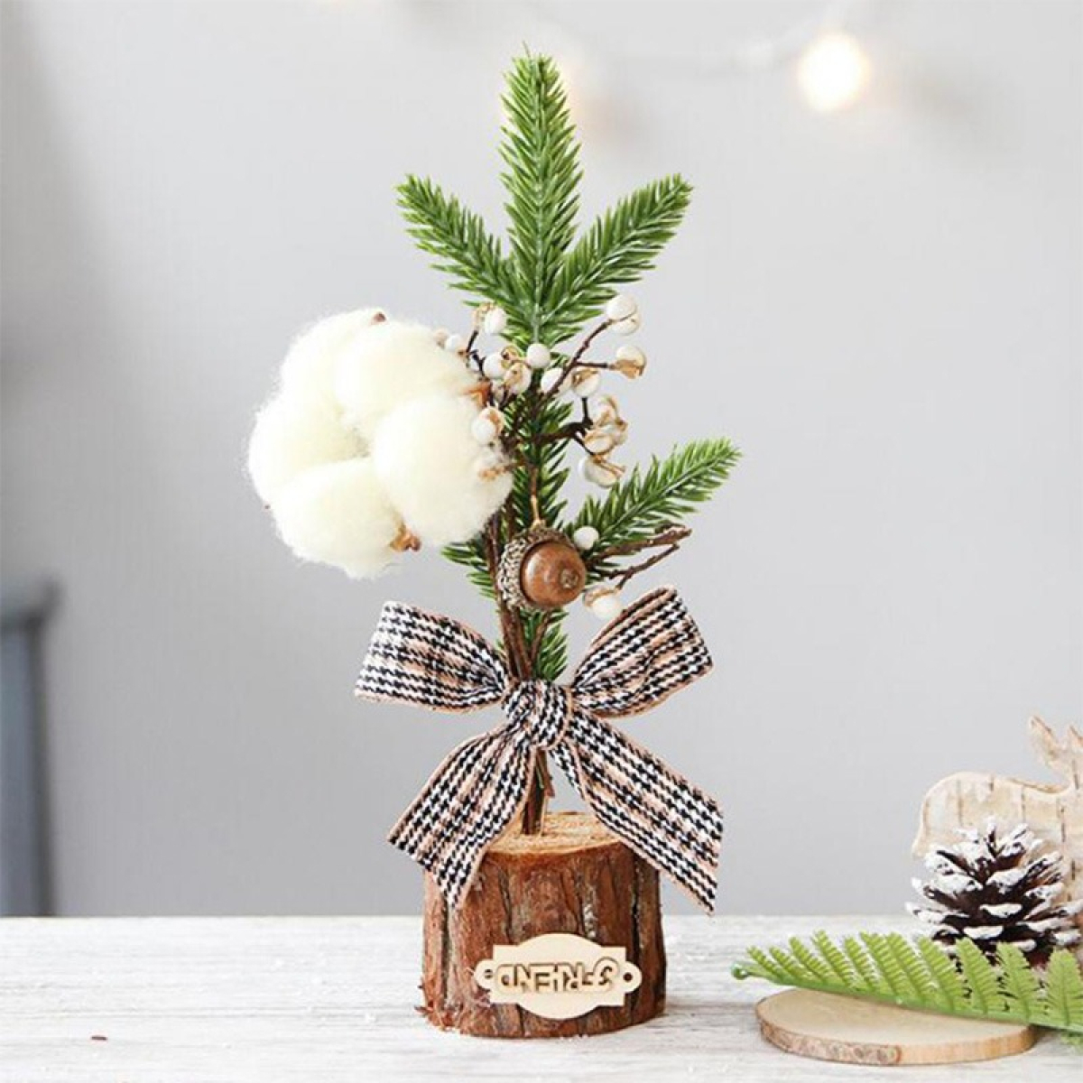 Adorno Decoracion Navidad Arbol Navideño De Escritorio 10 Cm - Imagen 10