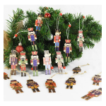 Set 9 Chirimbolos Adornos Navidad Madera Ideal Decorar - Imagen 2