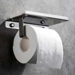 Soporte Portarrollo Papel Higiénico Con Base Montaje Metal - Imagen 3