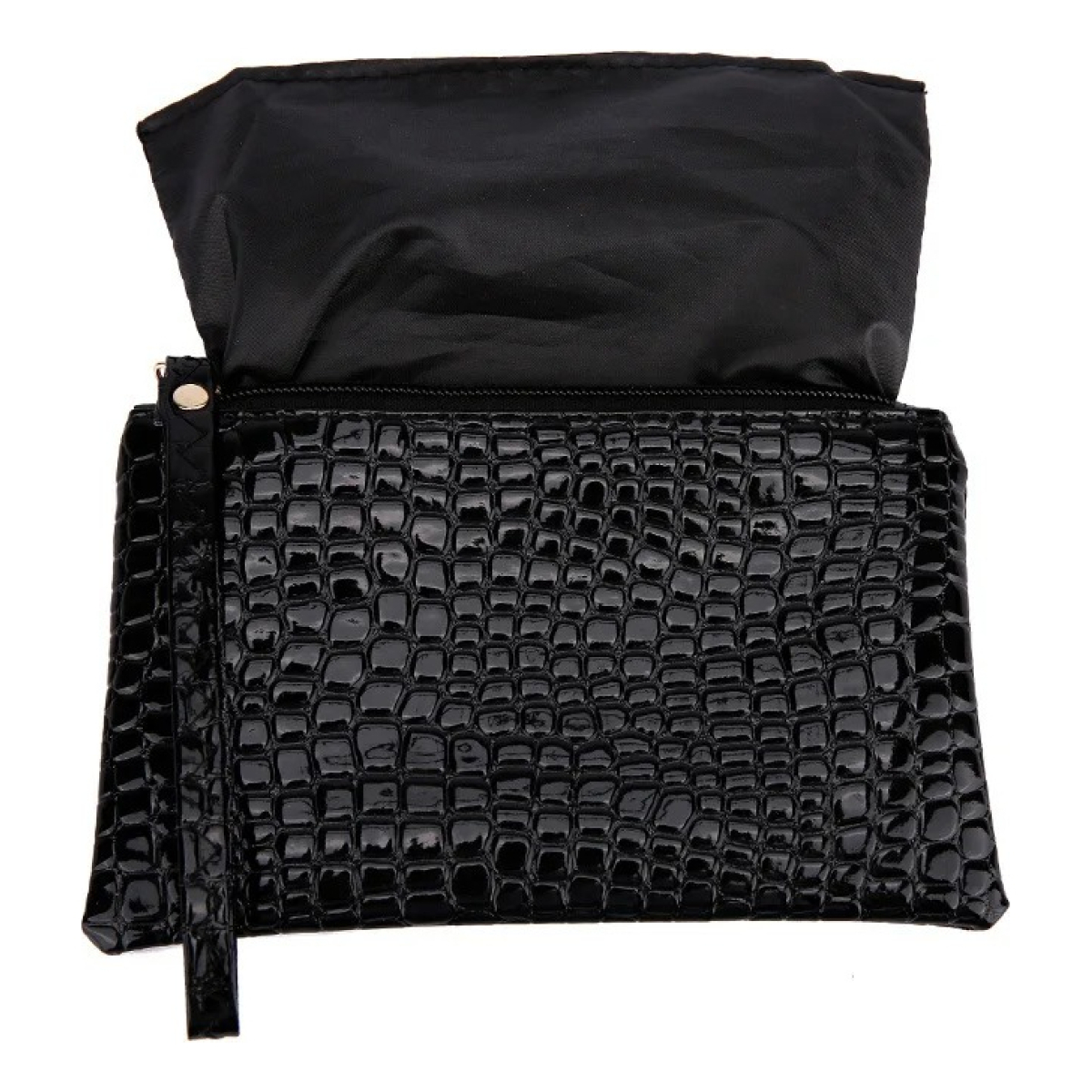 Neceser Mini Monedero Bolso De Mano Cocodrilo - Imagen 4