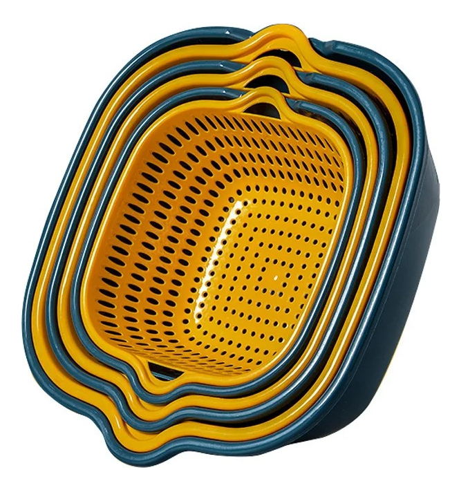 D_862194-MLU73504787413_122023-F.jpg Set X3 Colador Escurridor Limpieza Frutas Verduras - Imagen 1