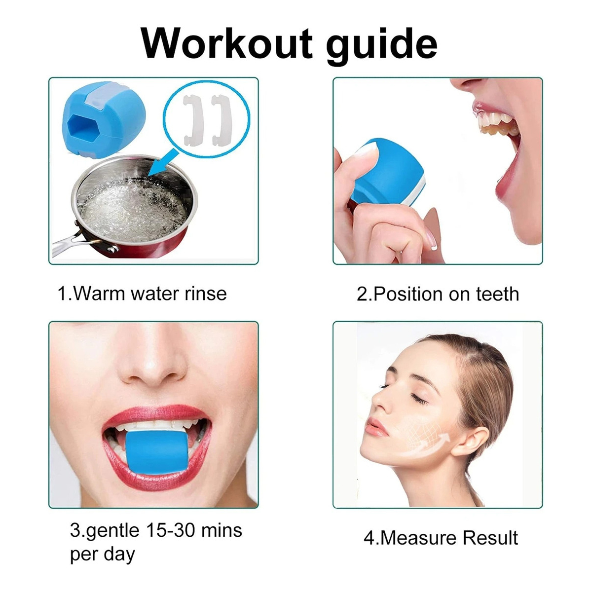 Ejercitador Tonificador De Mandibula De Gel Fitness Gimnasio - Imagen 2