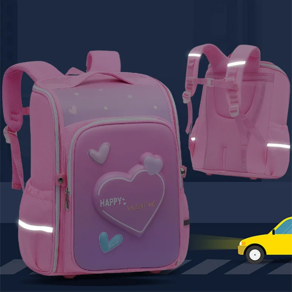 Mochila Infantil Reflectiva Escolar Gran Capacidad Diseño 3d - Imagen 19