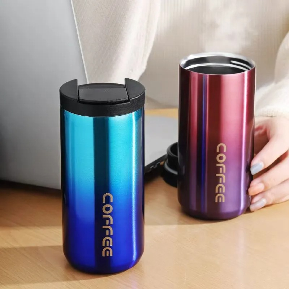 Termo Taza Vaso Termico Aislante Acero Inoxidable 400 Ml - Imagen 21
