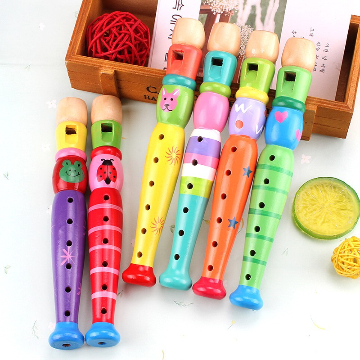 Flauta Aprendizaje Madera Instrumento Musical Juguete Niños - Imagen 13