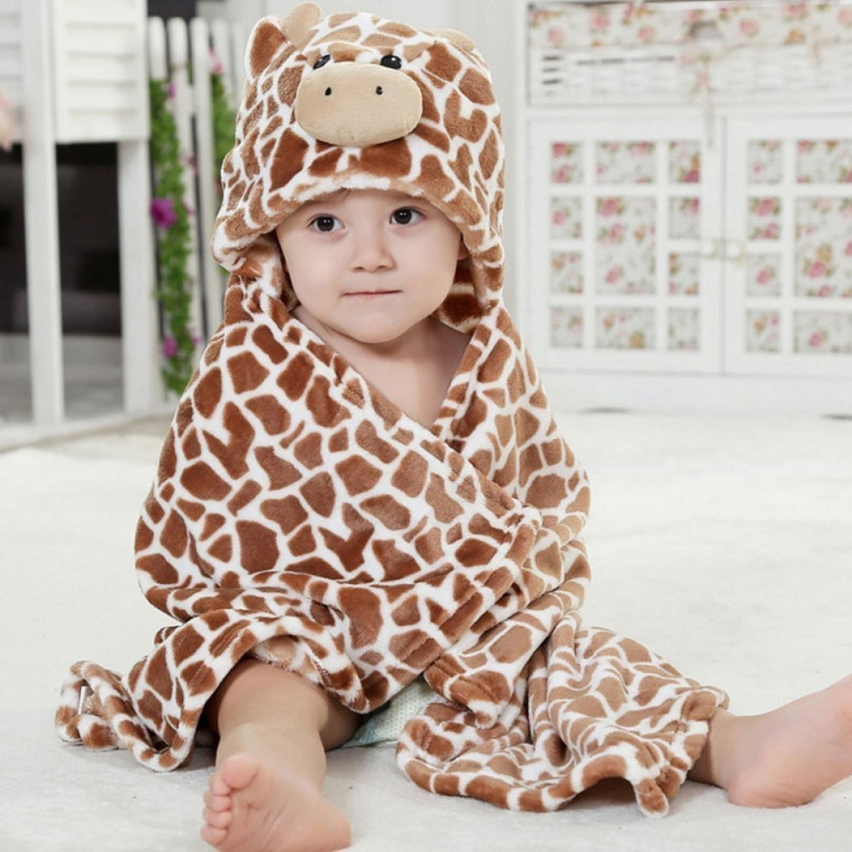 Manta De Bebe Capa De Baño Con Capucha Diseño Animales - Imagen 20