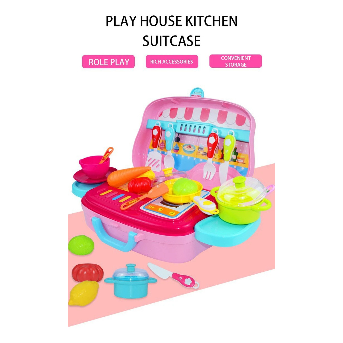Valija Juguete Niños Cocina Juguete Construccion Medico - Imagen 7