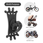 Soporte De Celular Silicona Ajustable Para Bicicleta Y Moto - Imagen 2