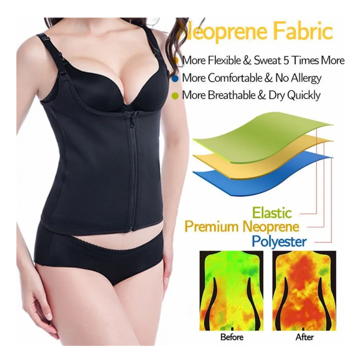 Faja Reductora Moldeadora Corset Ajustable 3 Lineas D Gancho - Imagen 5