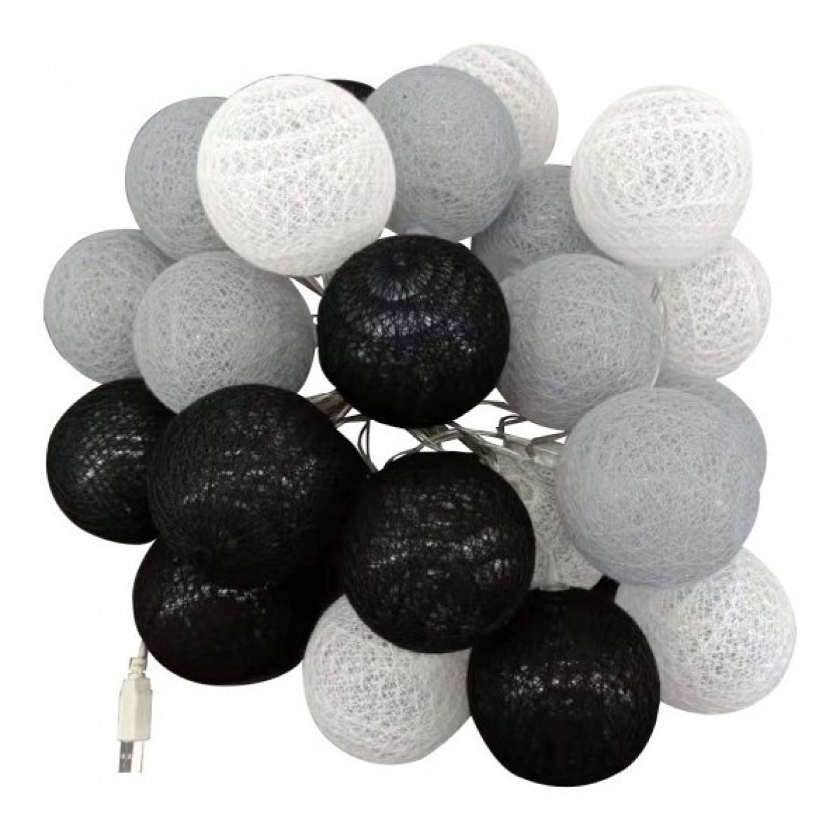 Guias Luces Cotton Ball Con Forma Esfera Led 3 Metros Guia - Imagen 32