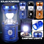 Linterna Farol Led Solar Lampara Camping Usb 2 En 1 - Imagen 2
