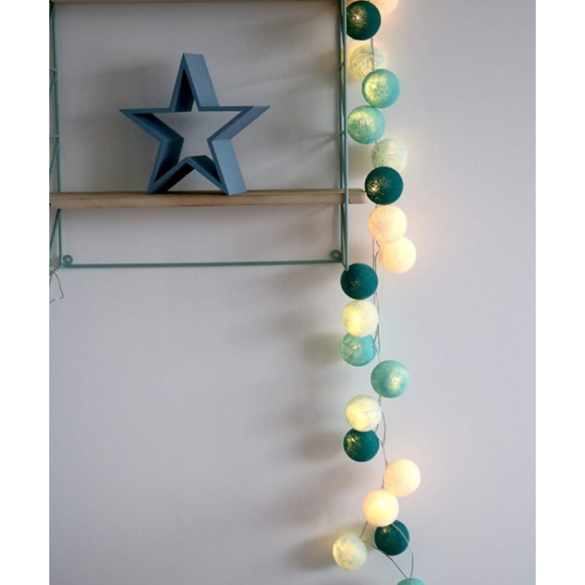 Guias Luces Cotton Ball Con Forma Esfera Led 3 Metros Guia - Imagen 21