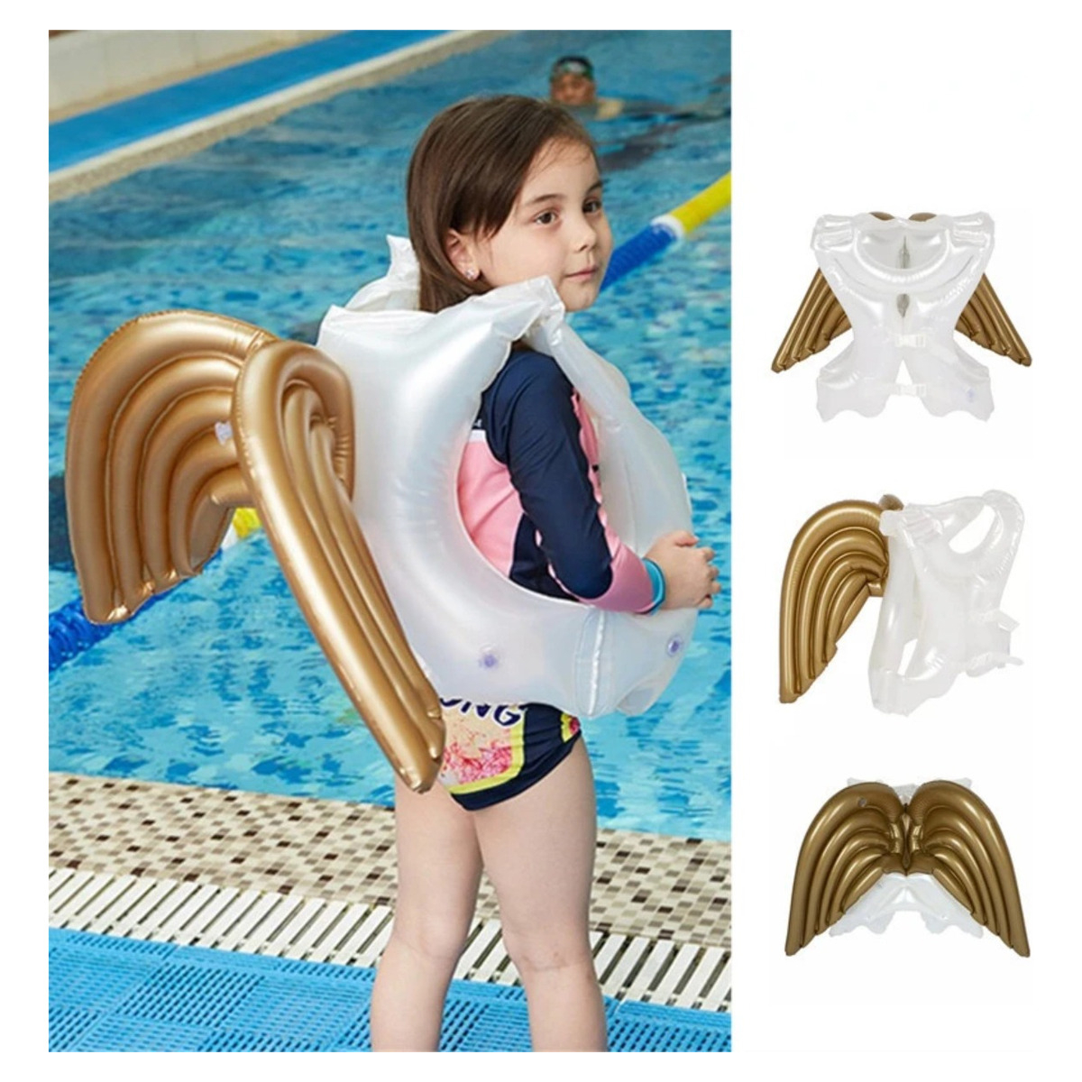 Chaleco Inflable Infantil Con Alas Para Piscina - Imagen 4