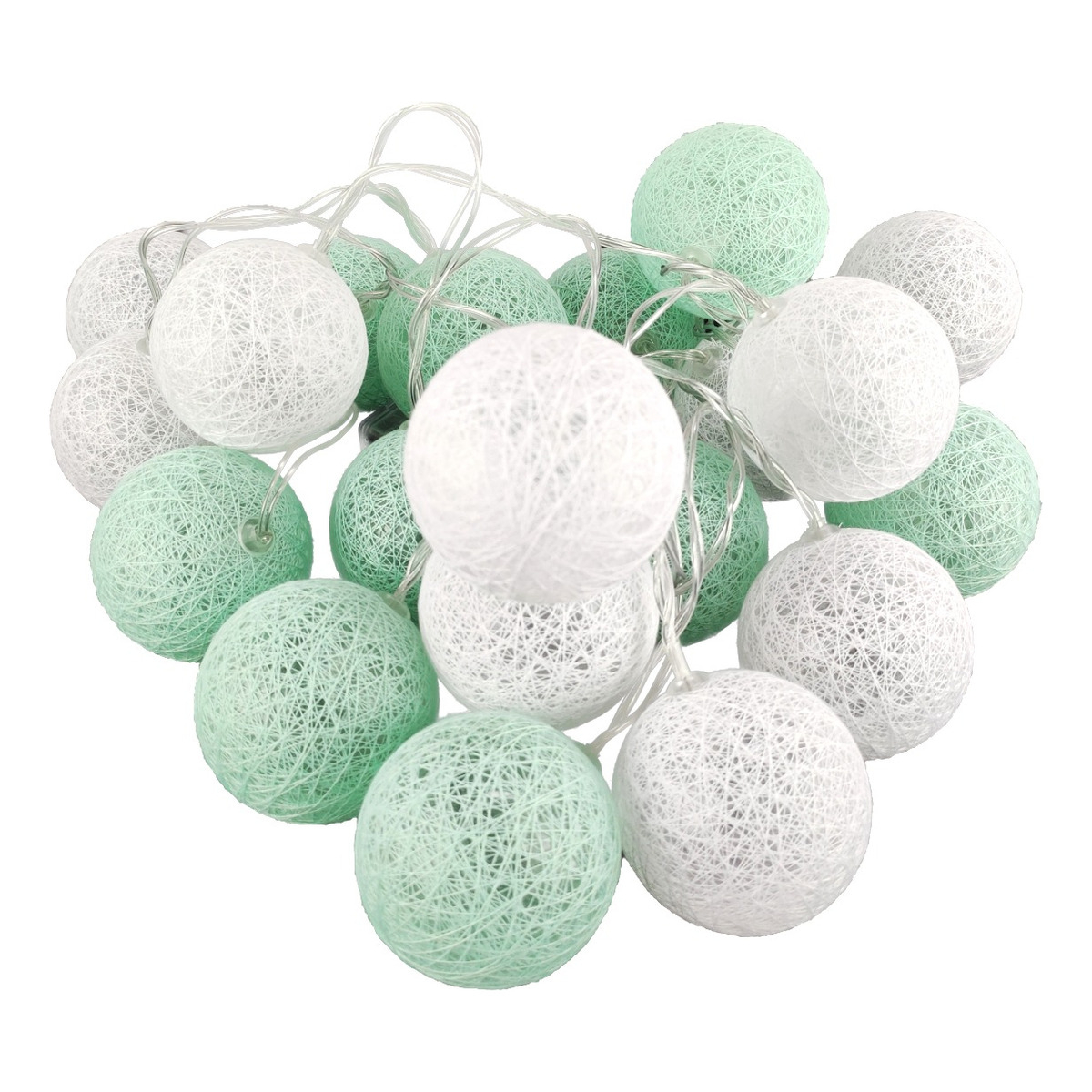 Guias Luces Cotton Ball Con Forma Esfera Led 3 Metros Guia - Imagen 3