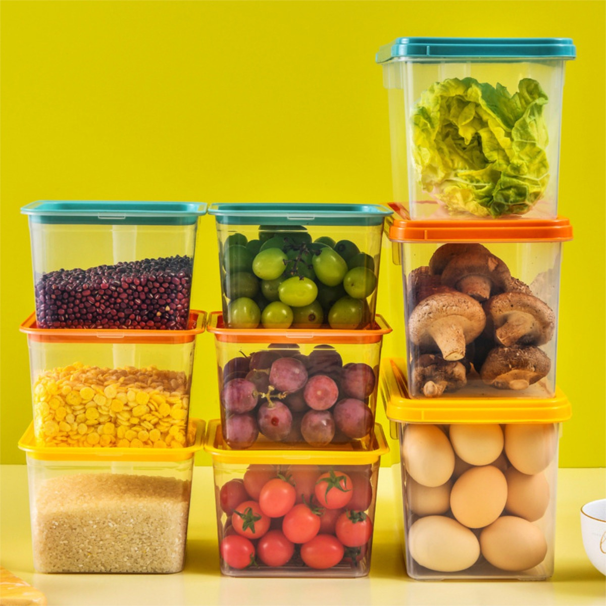 Organizador Alimentos De Cocina Heladera 2,5 Lts Colores - Imagen 18