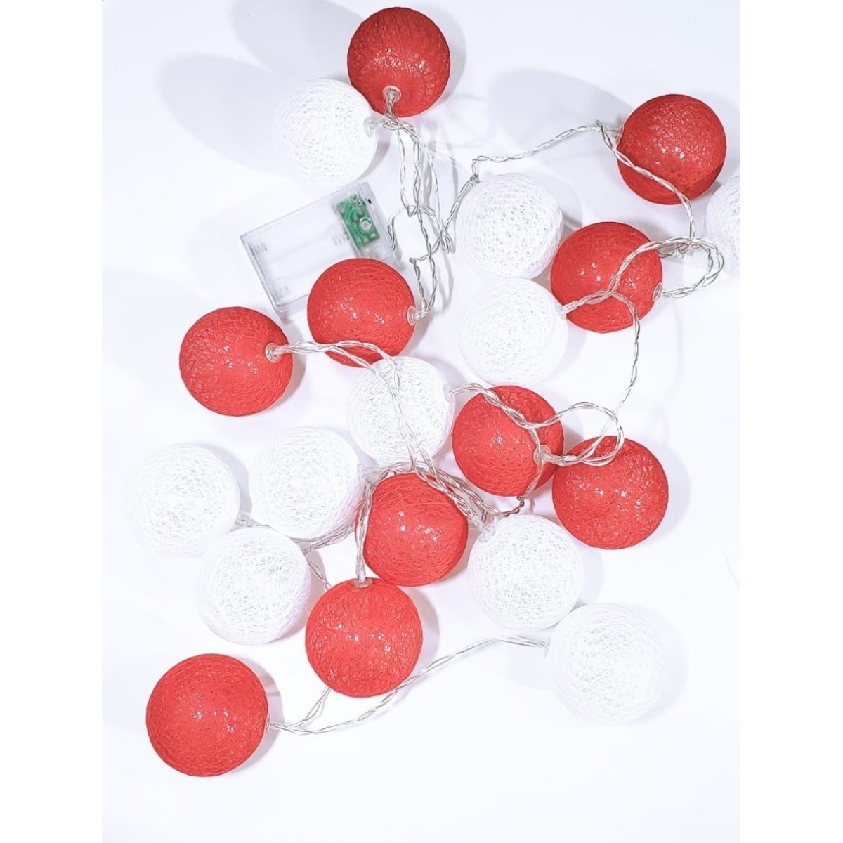 Guias Luces Cotton Ball Con Forma Esfera Led 3 Metros Guia - Imagen 26