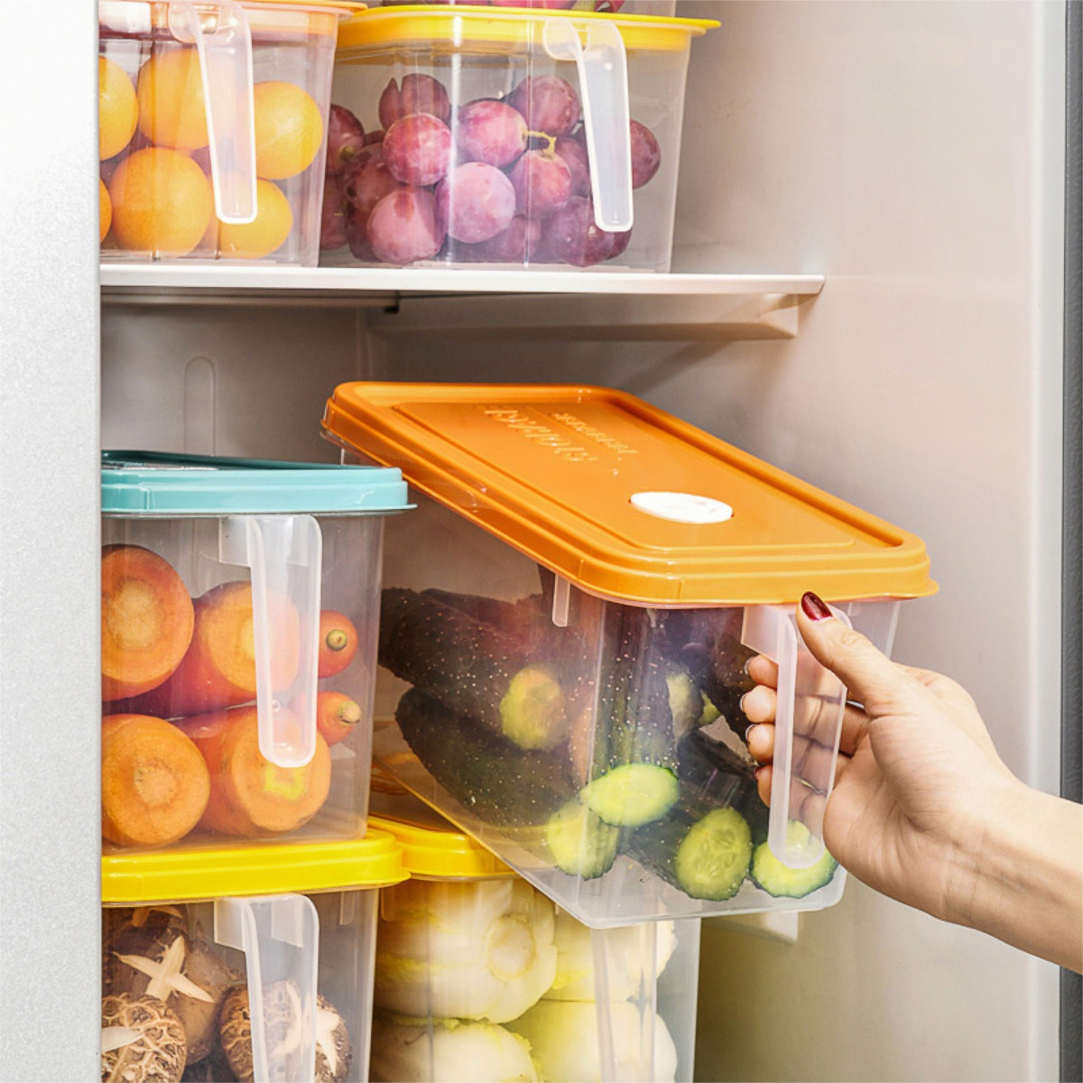 Organizador Alimentos De Cocina Heladera 2,5 Lts Colores - Imagen 10
