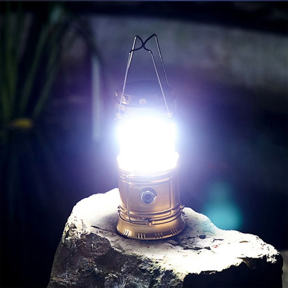 Linterna Farol Led Solar Lampara Camping Usb 2 En 1 - Imagen 4