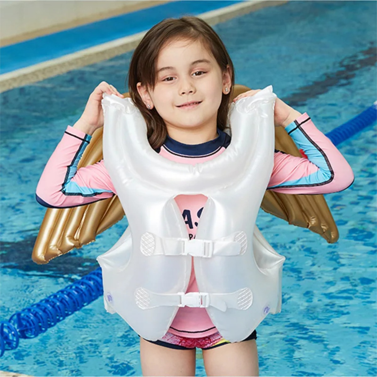 Chaleco Inflable Infantil Con Alas Para Piscina - Imagen 2