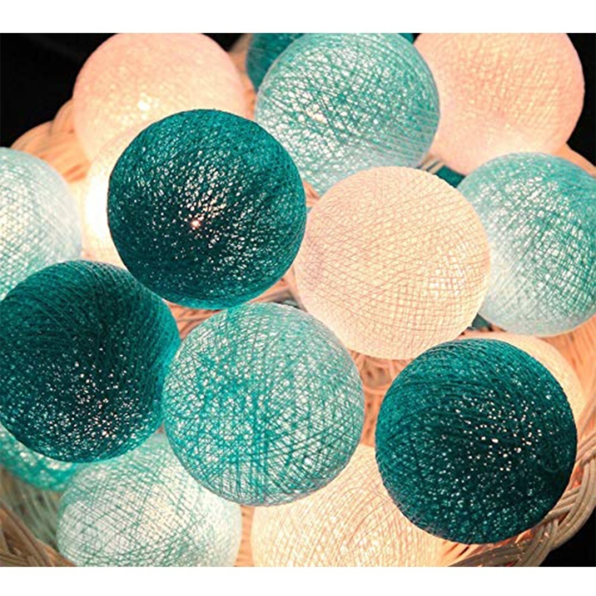 Guias Luces Cotton Ball Con Forma Esfera Led 3 Metros Guia - Imagen 19