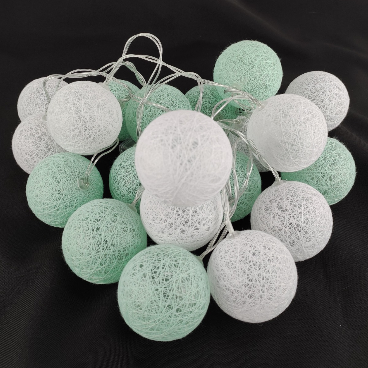 Guias Luces Cotton Ball Con Forma Esfera Led 3 Metros Guia - Imagen 6