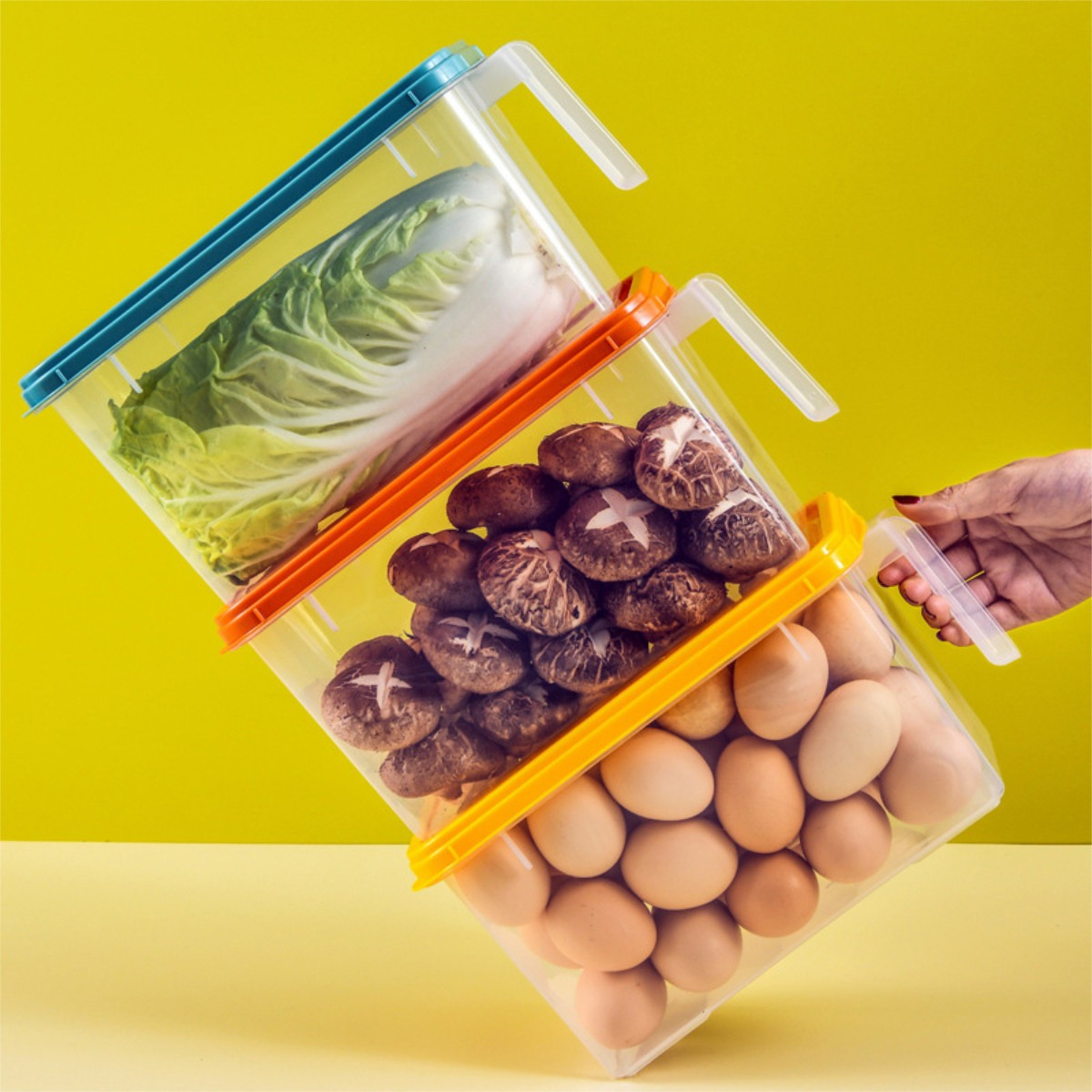 Organizador Alimentos De Cocina Heladera 2,5 Lts Colores - Imagen 3