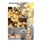 Guias Luces Cotton Ball Con Forma Esfera Led 3 Metros Guia - Imagen 14