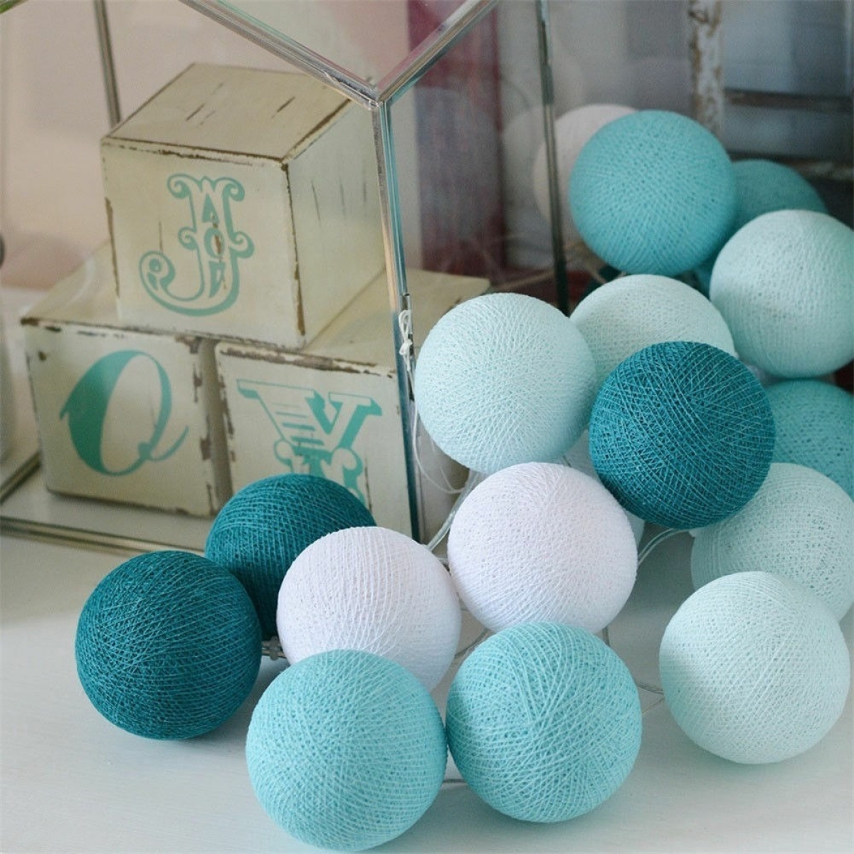 Guias Luces Cotton Ball Con Forma Esfera Led 3 Metros Guia - Imagen 20