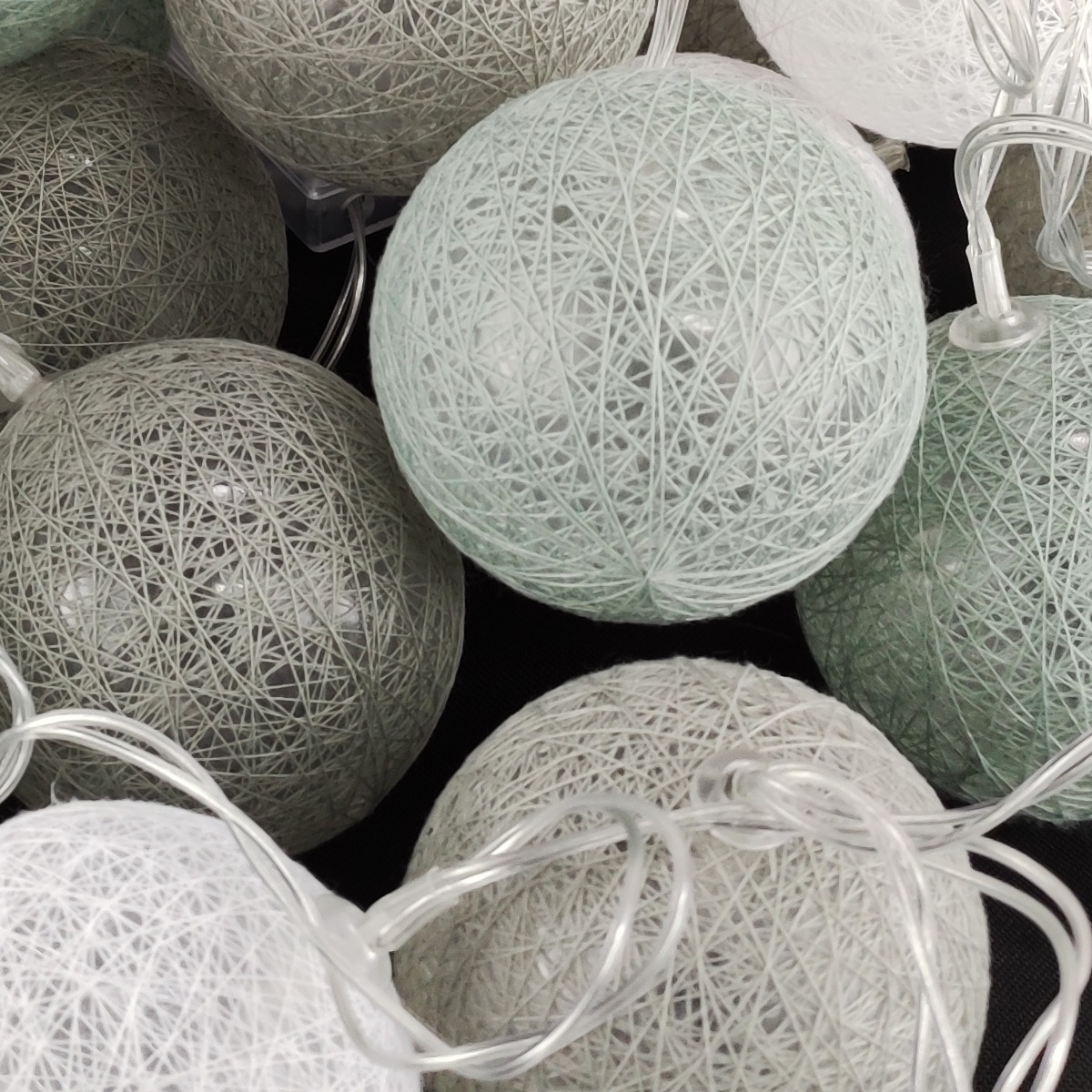 Guias Luces Cotton Ball Con Forma Esfera Led 3 Metros Guia - Imagen 1