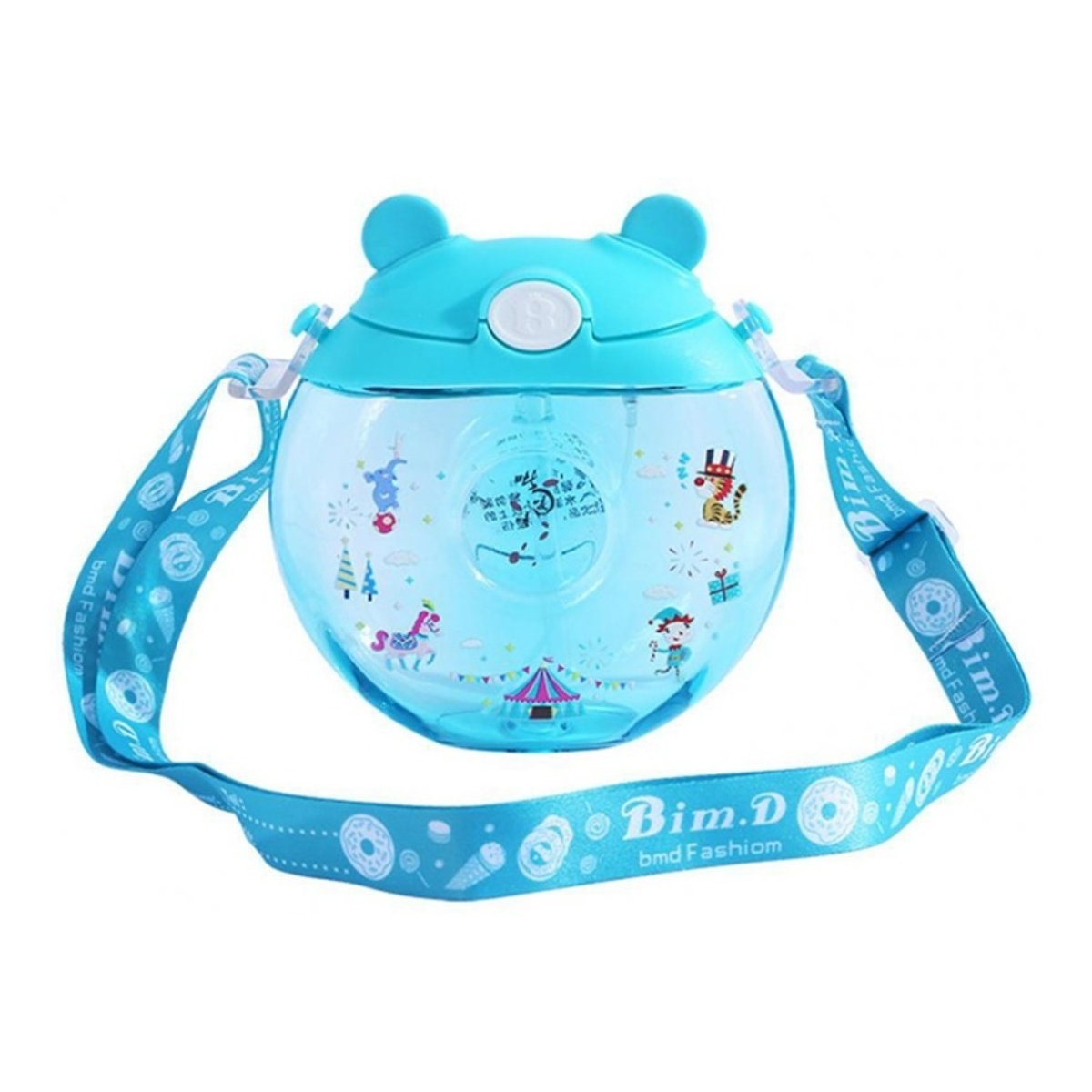 Botella De Agua Infantil Niños Cantimplora 450ml Con Correa - Imagen 1