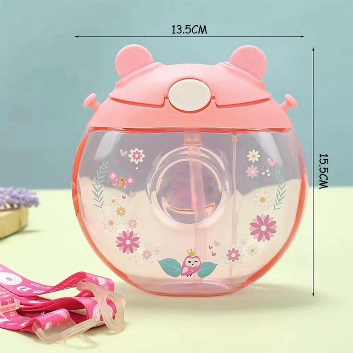 Botella De Agua Infantil Niños Cantimplora 450ml Con Correa - Imagen 5
