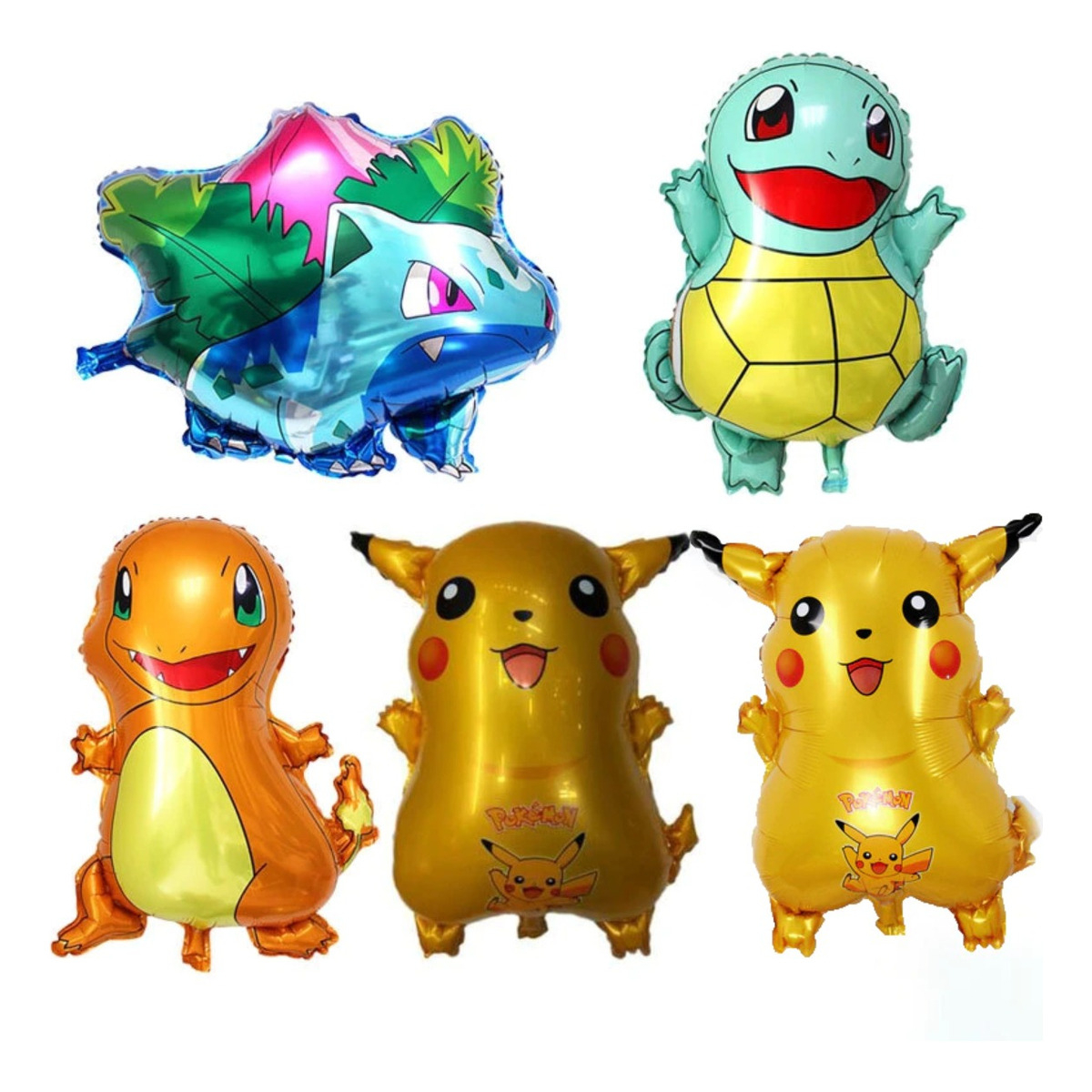 Decoracion De Cumpleaños Globo Helio Pokemon 60cm Iluminaras - Imagen 2