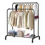 Perchero Doble Con Zapatero Vestidor Metalico - Imagen 4