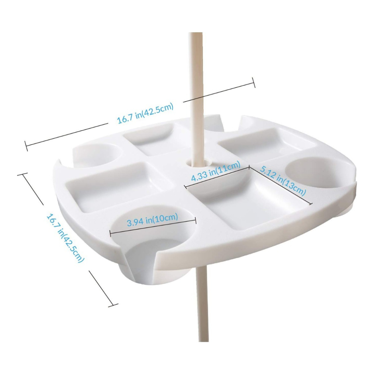 Soporte Posa Vaso Bandeja Mesa Para Sombrilla Playa Cómoda - Imagen 9