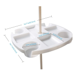 Soporte Posa Vaso Bandeja Mesa Para Sombrilla Playa Cómoda - Imagen 9